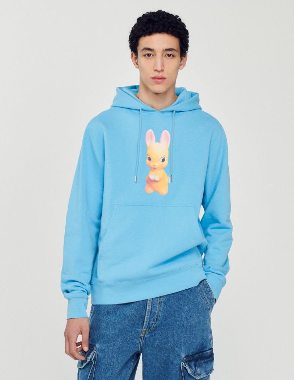 Rabbit print hoodie