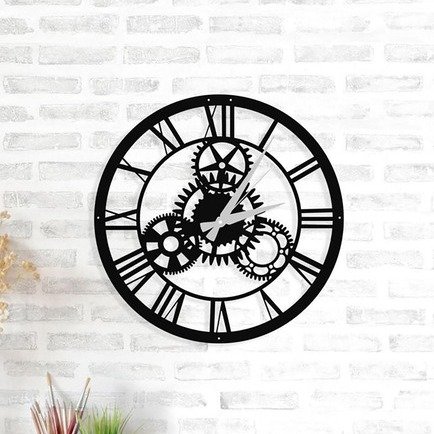Black Davin Decorative Metal Wall Clock