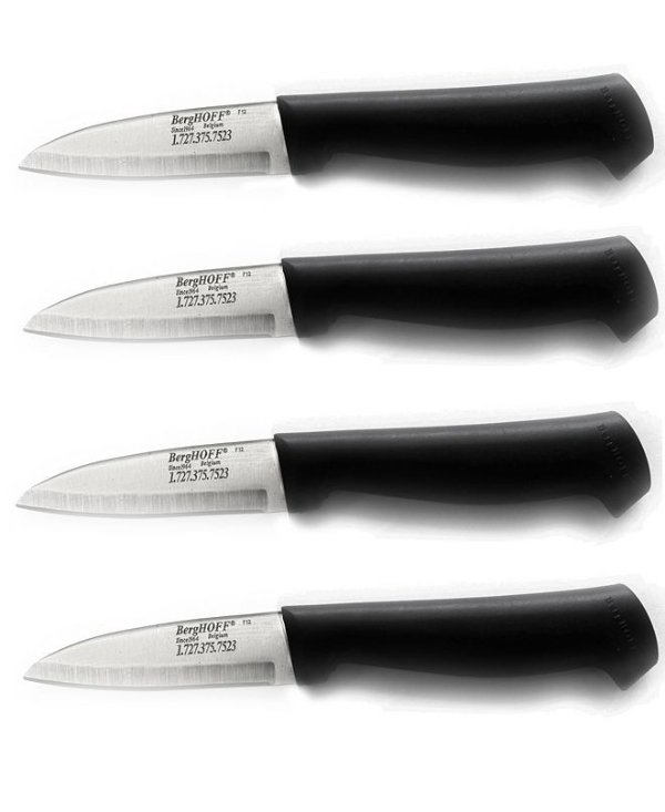 Geminis 4" Stainless Steel Paring Knife, Set of 4
