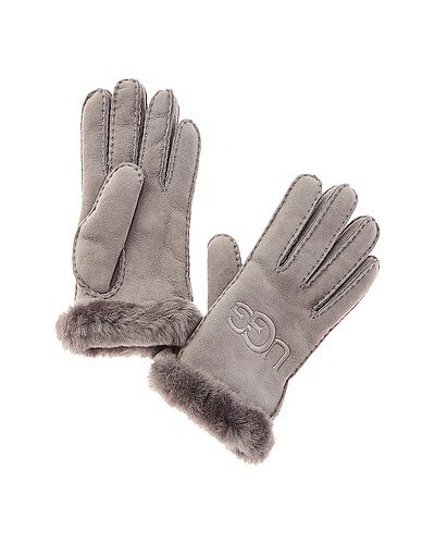 Colorblocked Shearling Gloves