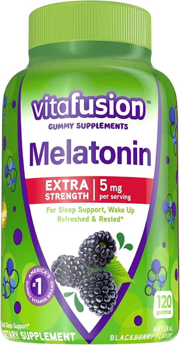 Extra Strength Melatonin Gummy Vitamins, 5mg, 120 ct Gummies