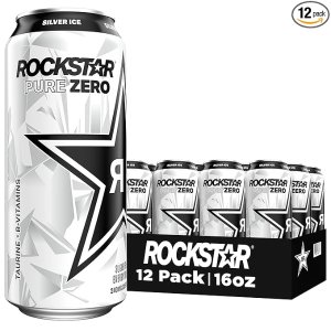 Rockstar Pure Zero Energy Drink 16oz Cans (12 Pack)