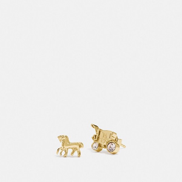 Horse and Carriage Stud Earrings