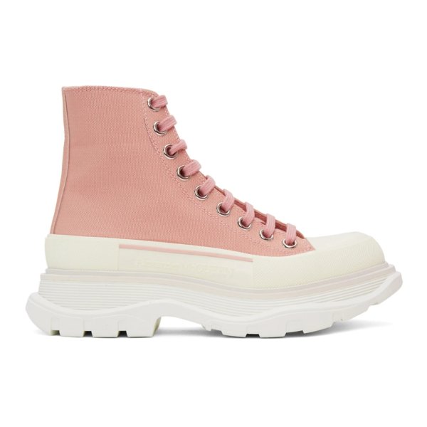 - Pink Tread Slick Platform High Sneakers
