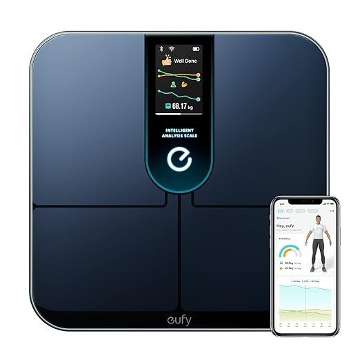 by Anker Wi-Fi Fitness Tracking Smart Scale P3, Intelligent Analysis, 3D Virtual Body Mode with Emojis, 16-Measurement Digital Bluetooth Weight Scale with Heart Rate, BMI, Multi-Modes