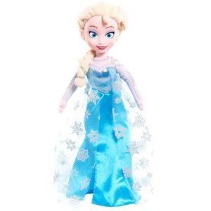Disney Frozen Medium Talking Elsa Plush with Vinyl Face