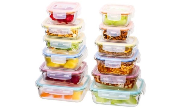 Wexley Home Ovenproof Borosilicate Glass Meal Prep Containers (8, 16, or 24pc)