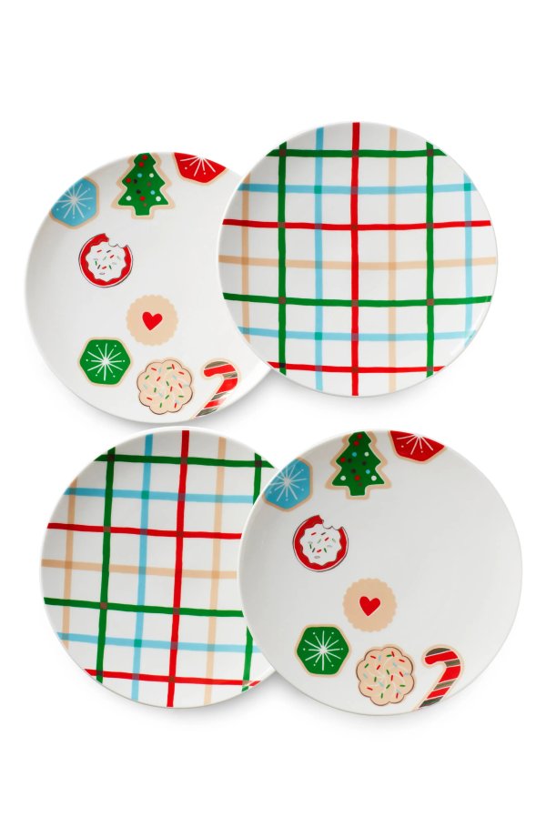cookie time 4-piece plate set