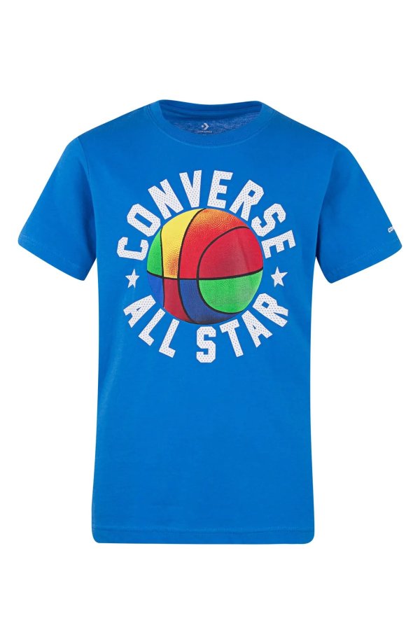 Multi-Color Basketball Logo T-Shirt