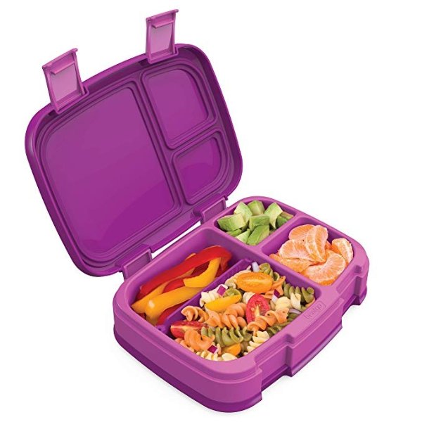 Bentgo Fresh (Purple) – New & Improved Leak-Proof, Versatile 4-Compartment Bento-Style Lunch Box – Ideal for Portion-Control and Balanced Eating On-The-Go – BPA-Free and Food-Safe Materials