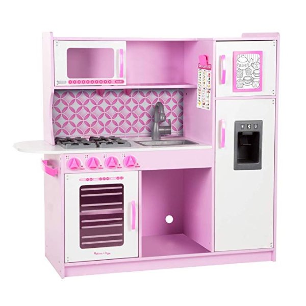 Chef's Kitchen, Pretend Play Set, Cupcake, Easy to Assemble, Durable Wooden Construction, Multiple Working Parts, 39" H x 43.25" W x 15.5" L