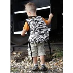 Obersee学前儿童全功能背包带有内置保冷袋,迷彩色