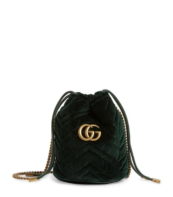 Mini Velvet GG Marmont Bucket Bag