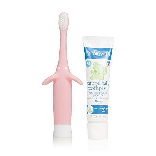 Infant-to-Toddler Toothbrush Set, 1.4 Ounce, Pink