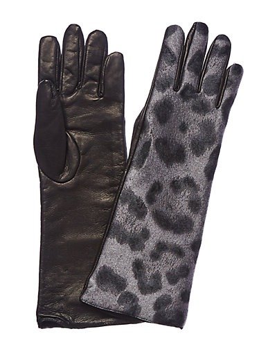 Leather-Trim Gloves