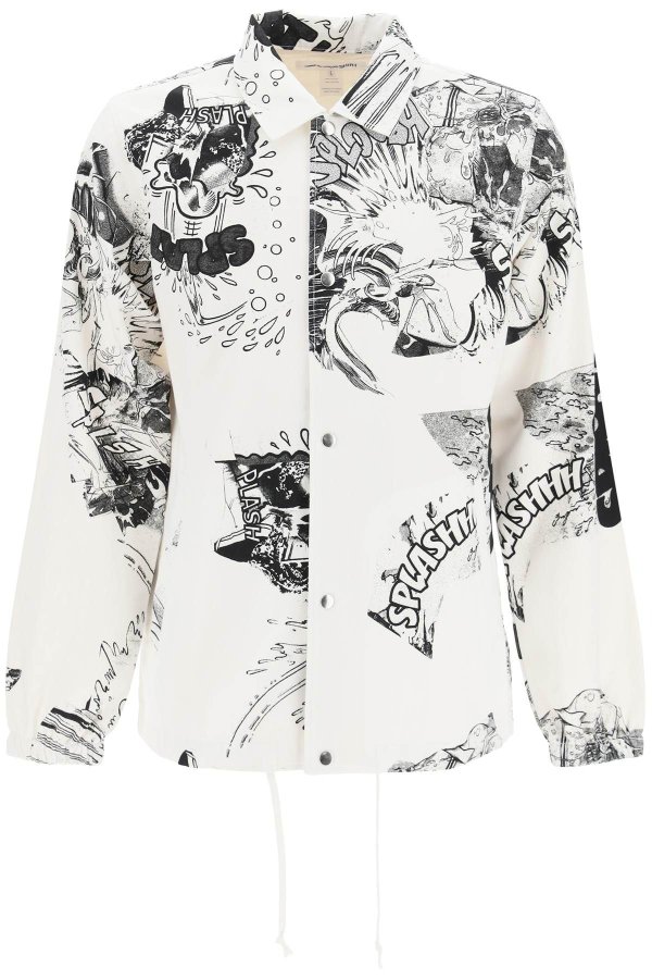 graphic print cotton jacket