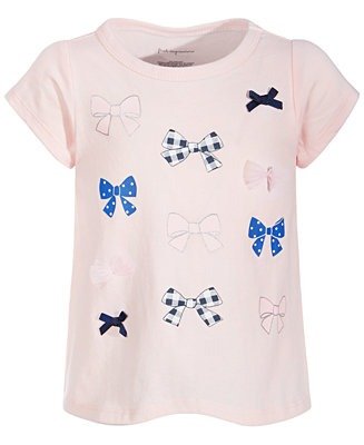 Baby Girls Cotton Multi Bow T-Shirt, Created for Macy's