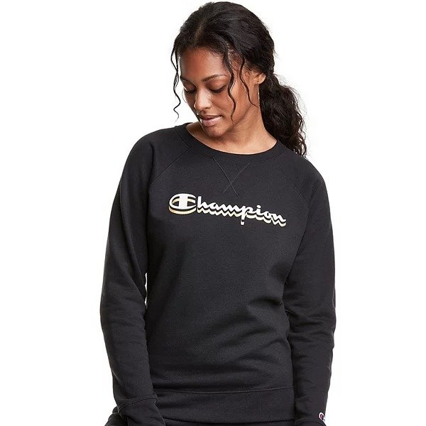Women's Champion® Powerblend Fleece Graphic Crewneck Sweatshirt