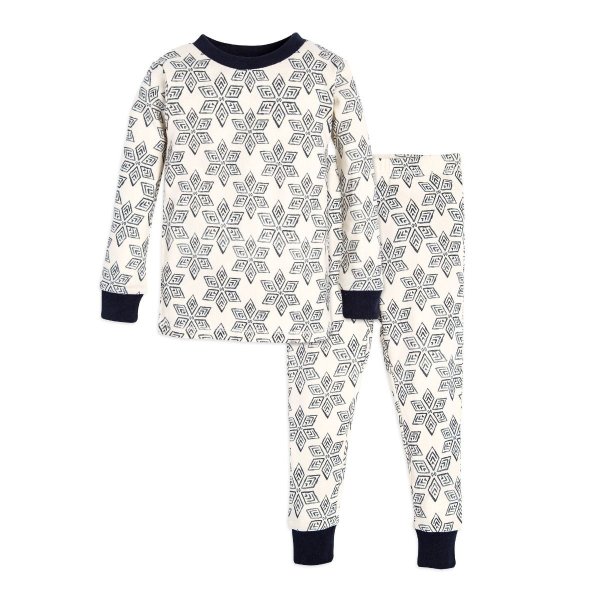 Arctic Snowflakes Organic Toddler Holiday Matching Pajamas