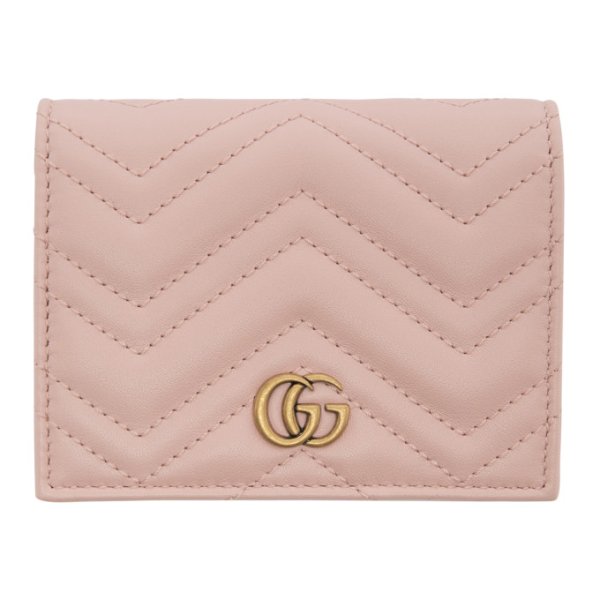 Gucci Pink Small GG Marmont Wallet