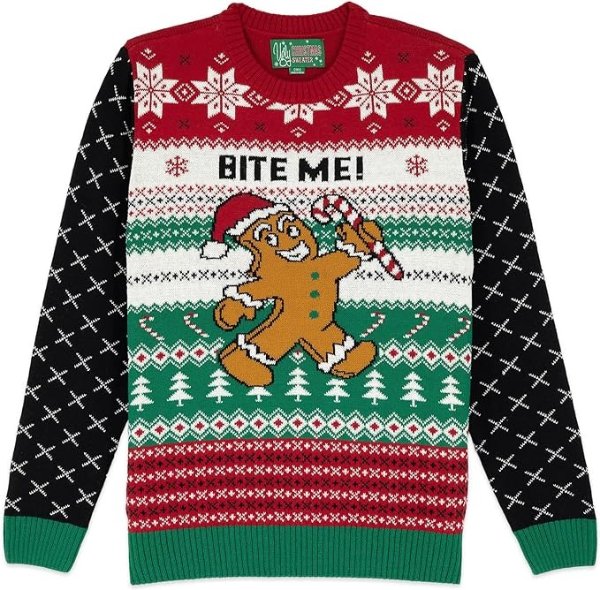 The Ugly Sweater Co. Ugly Christmas Sweater for Holiday Fun Tacky Unisex Design, Perfect Snug Fit Breathable Crewneck