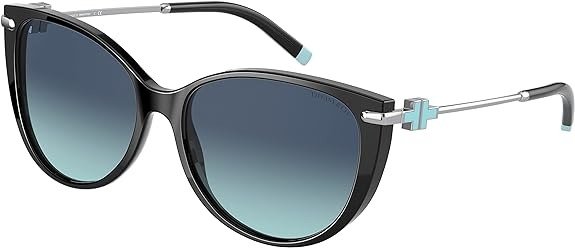 Woman Sunglasses Black Frame, Blue Gradient Lenses, 57MM