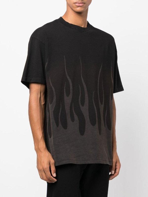 T-Shirt With Corrosive Flames