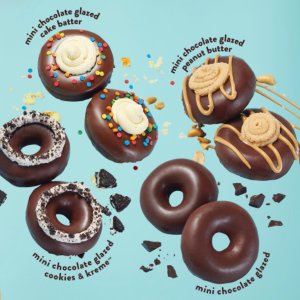 上新：Krispy Kreme 4款迷你釉面巧克力甜甜圈