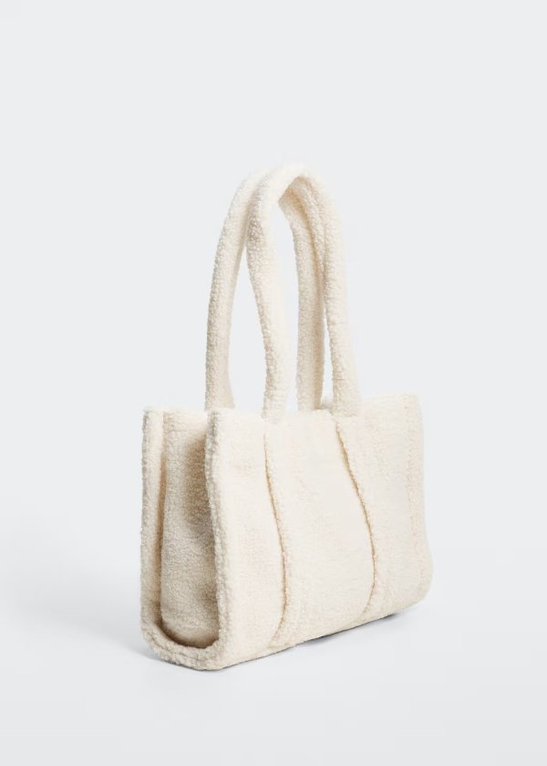 Shopper faux-shearling bag