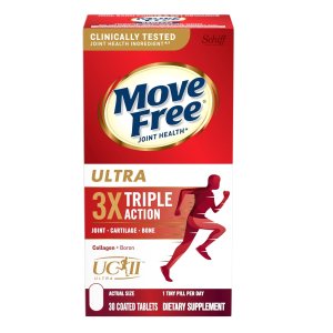 Move FreeUltra Triple Action Joint Support Supplement - Type II Collagen Boron & Hyaluronic Acid - Supports Joint Comfort, Cartiliage & Bones in 1 Tiny Pill Per Day, 30 Tablets (30 servings)