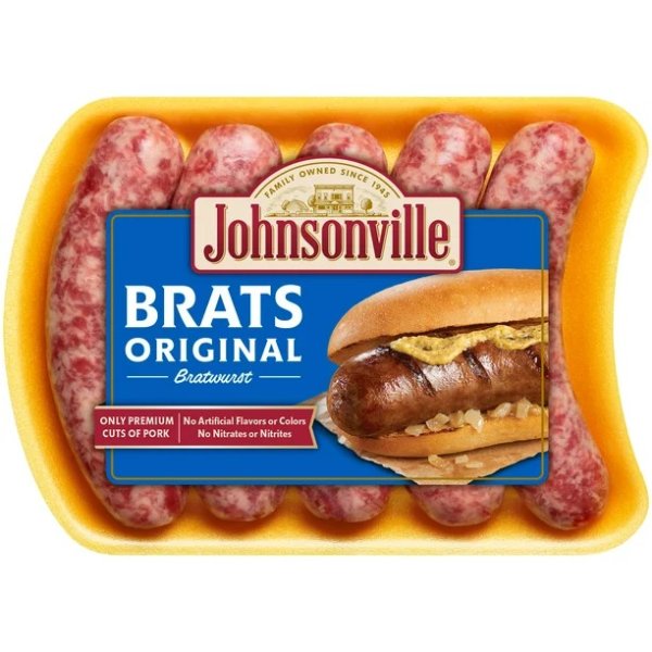 Johnsonville Original Bratwurst, 5 Links, 1 lb 3 oz (Fresh)
