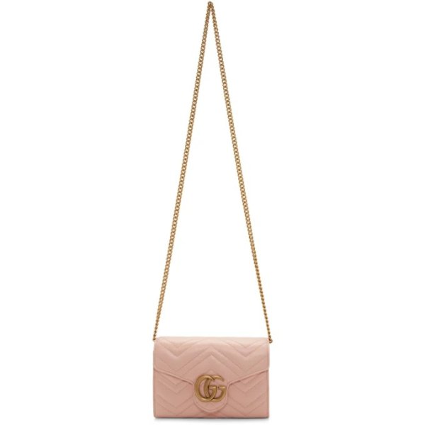 - Pink Mini GG Marmont Shoulder Bag