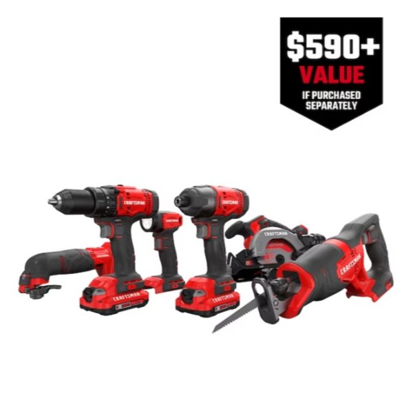 6-Tool Power Tool Combo Kit with Soft Case