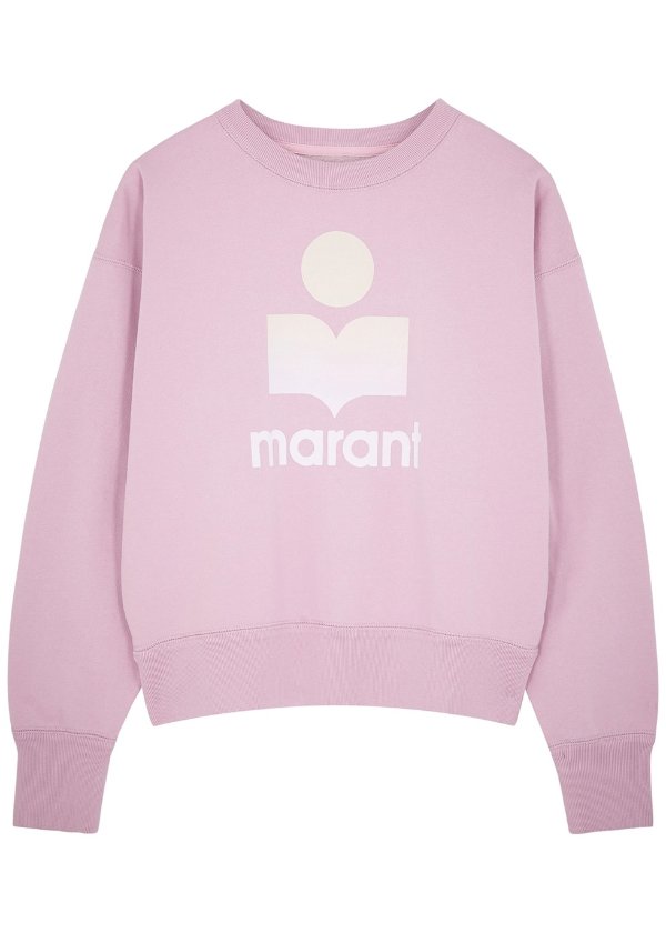 Mobyli pink logo cotton-blend sweatshirt