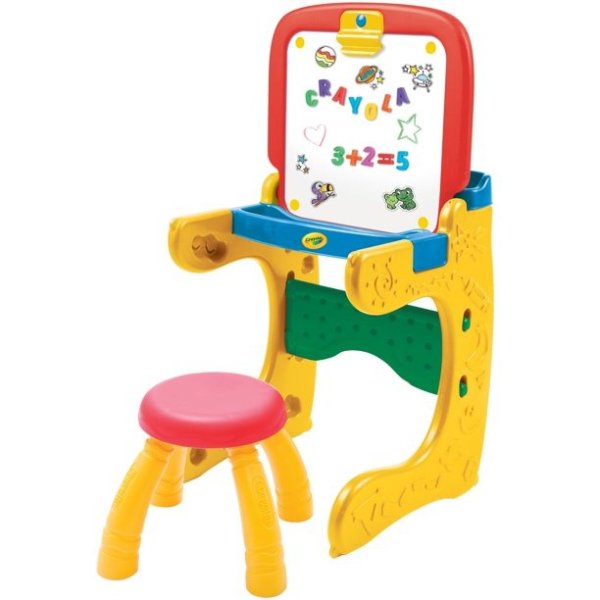 Crayola 2合1画板+椅子套装，可变身小桌椅
