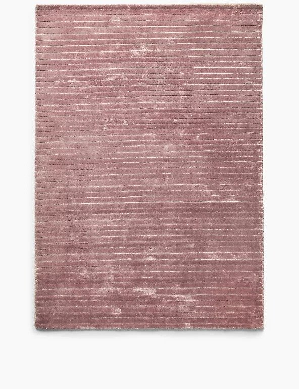 线性光泽地毯-粉色