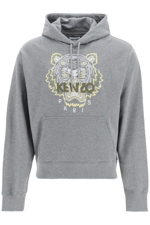 hoodie with tiger embroidery