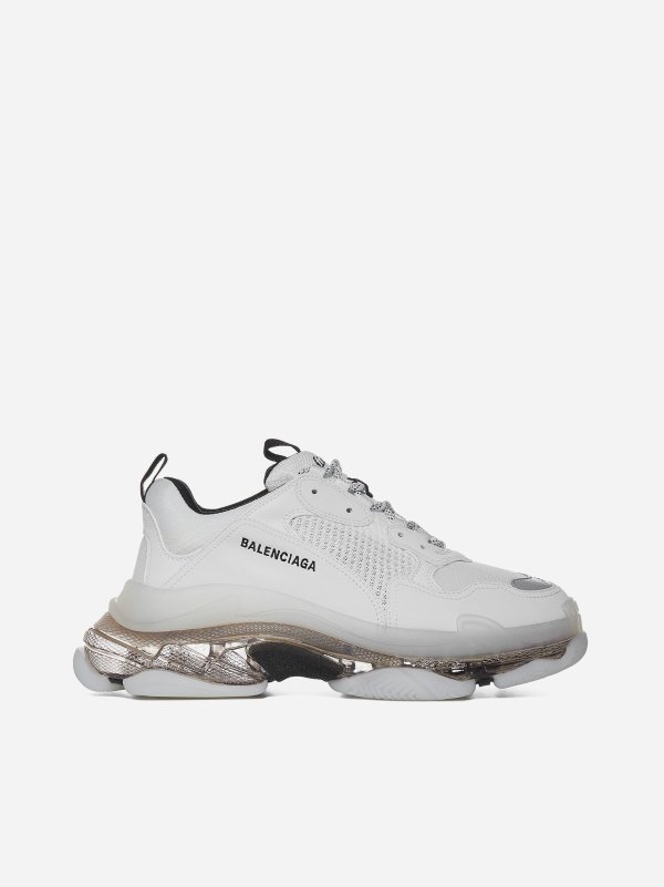 Triple S Clear Sole faux leather and mesh sneakers