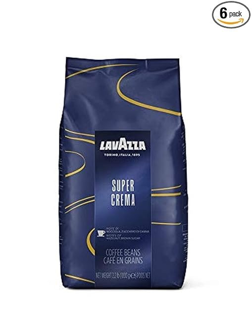 Super Crema Whole Bean Coffee Blend, Medium Espresso Roast, 2.2 Pound (Pack of 6)