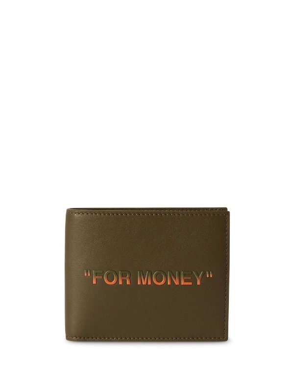 Quote leather bifold wallet
