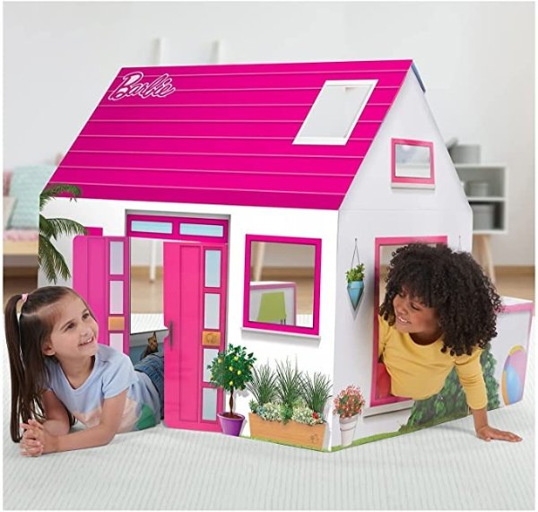 Pop2Play Barbie Playhouse – Lifesize Pretend Play Dreamhouse for Kids – Folds Flat for Easy Storage