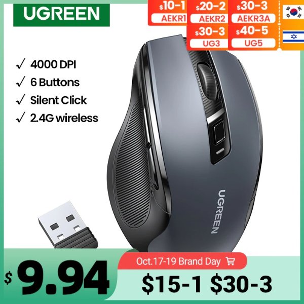 Mouse Wireless Ergonomic Mouse 4000 DPI Silent 6 Buttons For MacBook Tablet Laptop Mute Mice Quiet 2.4G Mouse