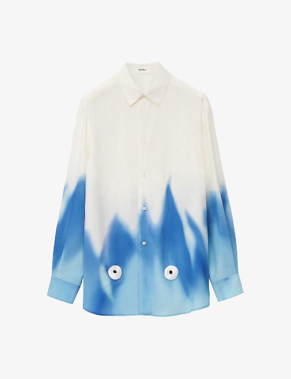 x Howl's Moving Castle Calcifer relaxed-fit woven shirt