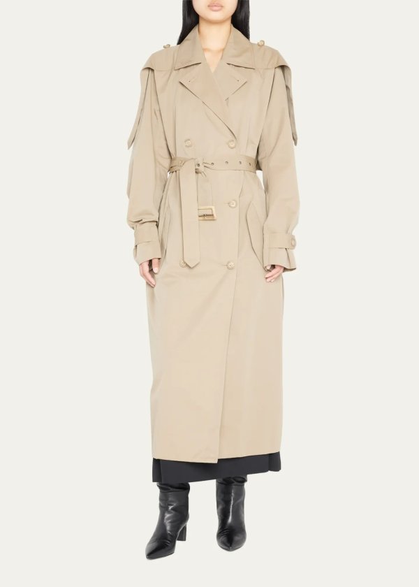 Logn Cotton-Blend Trench Coat