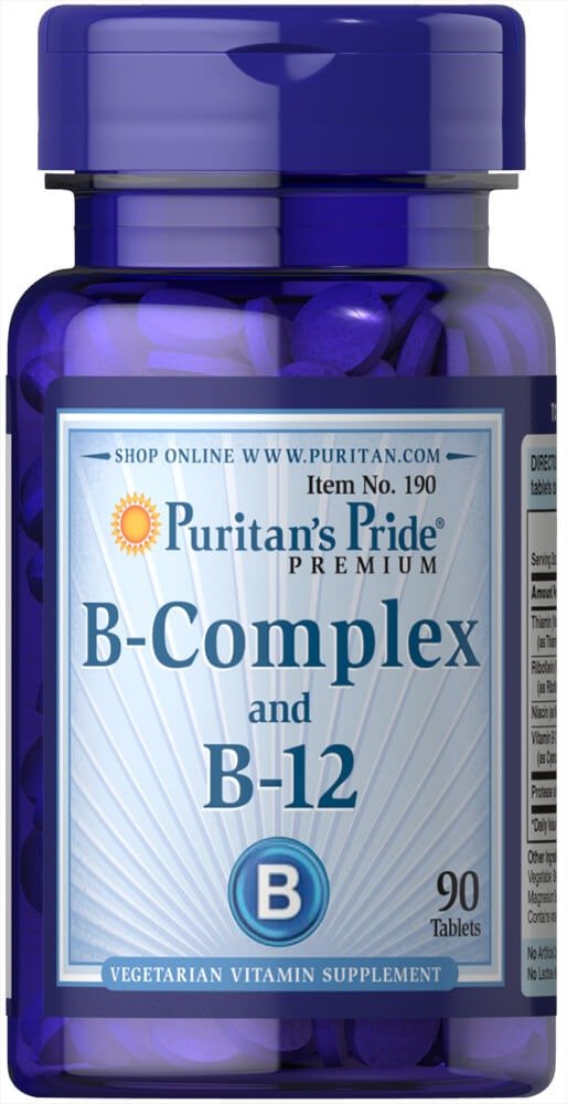 Vitamin B-Complex and Vitamin B-12 90 Tablets | Semi-Annual Sale Supplements | Puritan's Pride