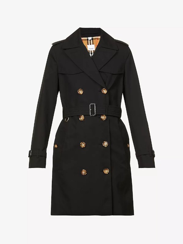 Islington short cotton-twill trench coat