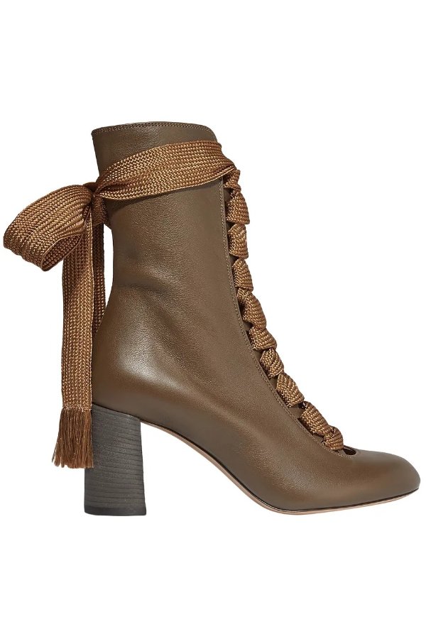 Harper lace-up leather ankle boots