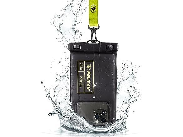 Marine - IP68 Waterproof Phone Pouch / Case - Floating Waterproof Phone Case - Detachable Lanyard
