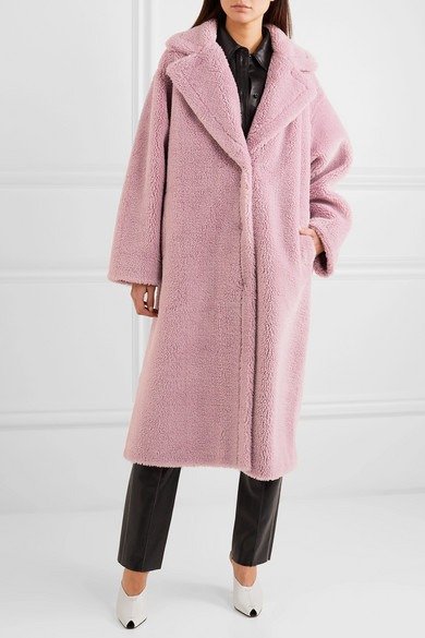 Maria Cocoon oversized faux shearling coat