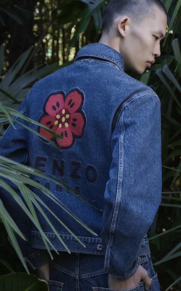 KENZO Kenzo 'BOKE FLOWER' embroidered denim trucker jacket 925.00